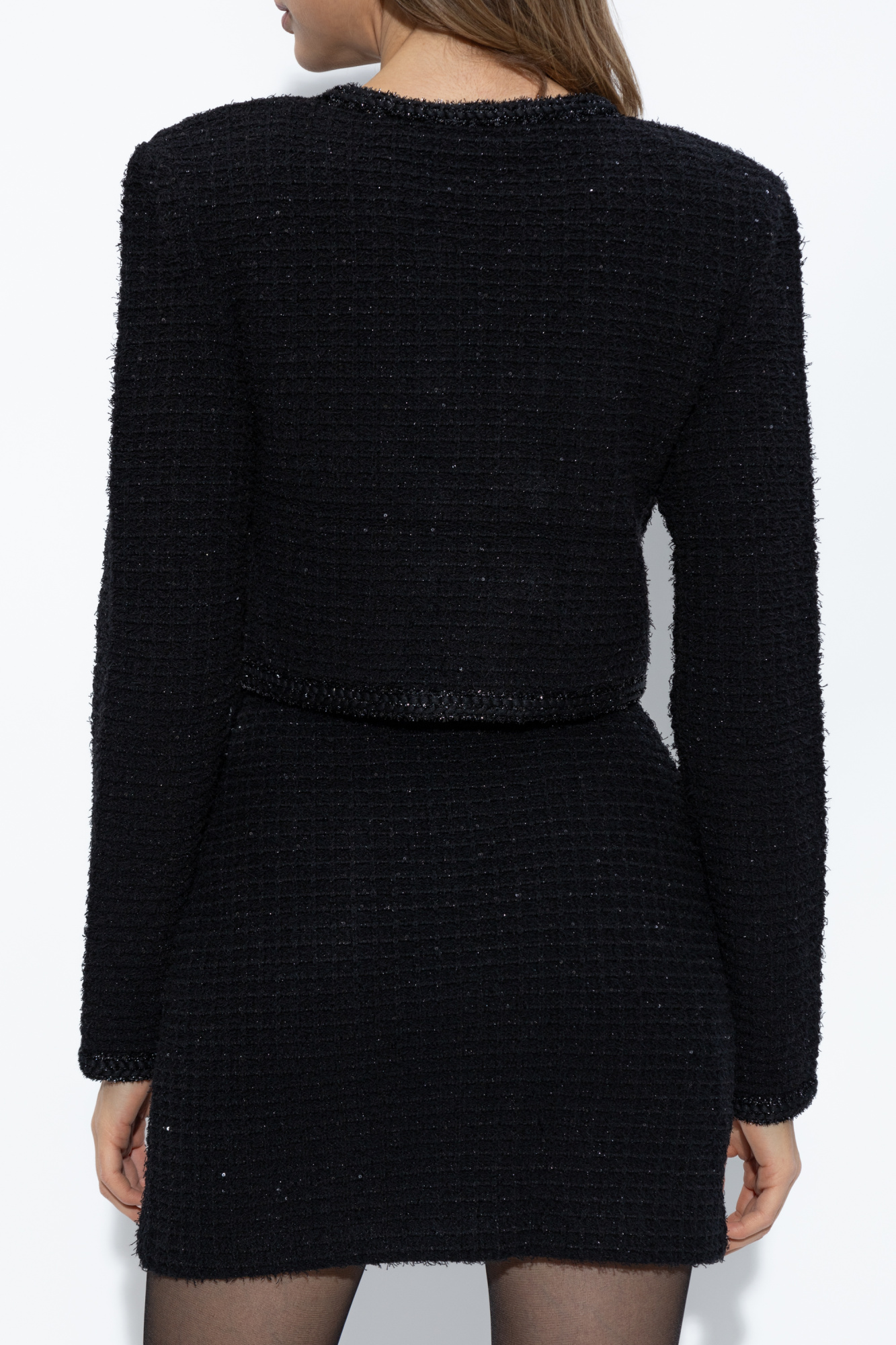 スーツ SELF PORTRAIT Women Suit Jackets AW24 173J BBLACK Black Self-Portrait Tweed Jacket | Women's Clothing | Vitkac